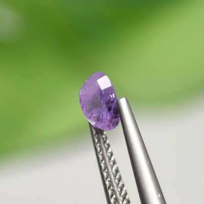 0.78 ct Natural Purple Milky Sapphire Vietnam. Cushion Shape. No Treatment.