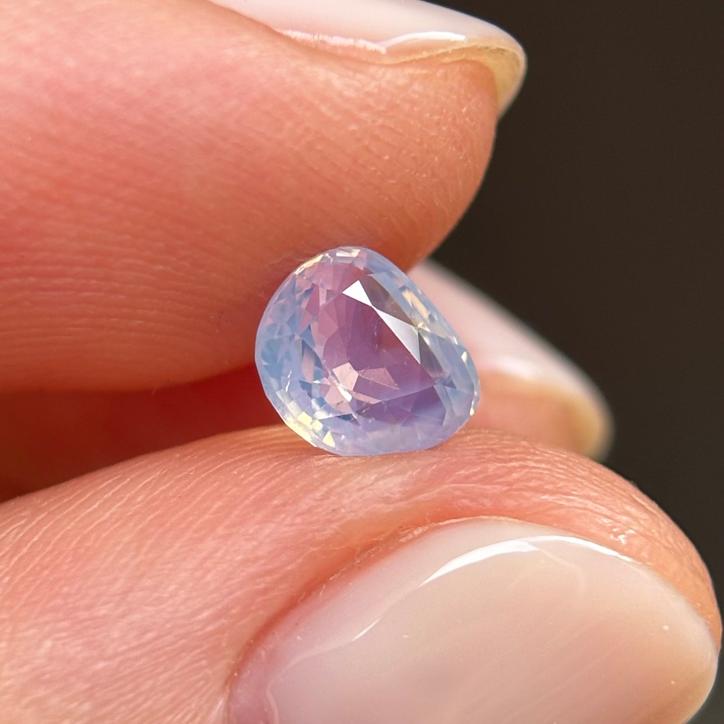 1.08ct Natural White Milky Sapphire Vietnam. No Treatment.