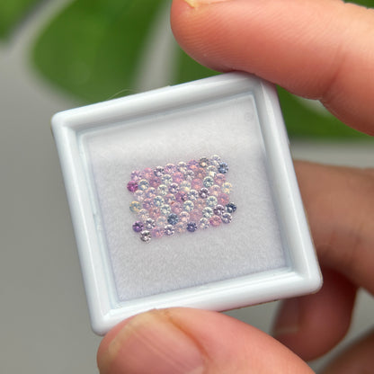 1,0ct/59Pcs Natural Sapphire Vietnam, Round Shape, C1 Quality, No Treatment Sapphire Luc Yen.