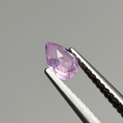 0.43 ct Natural Lite Pink Milky Sapphire Vietnam. Pear Shape.