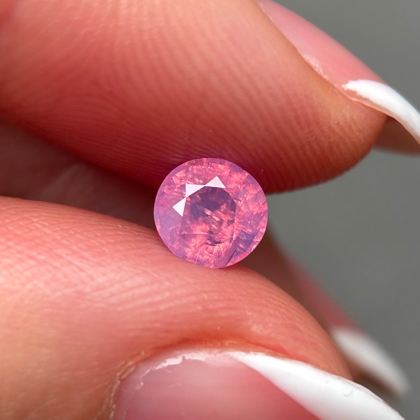 0.91ct Natural Milky Padparadscha Sapphire Vietnam