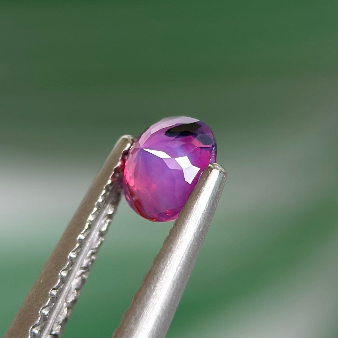 0.52 ct Natural Purplish Pink Milky Sapphire Vietnam. Cushion Shape. Unheat.