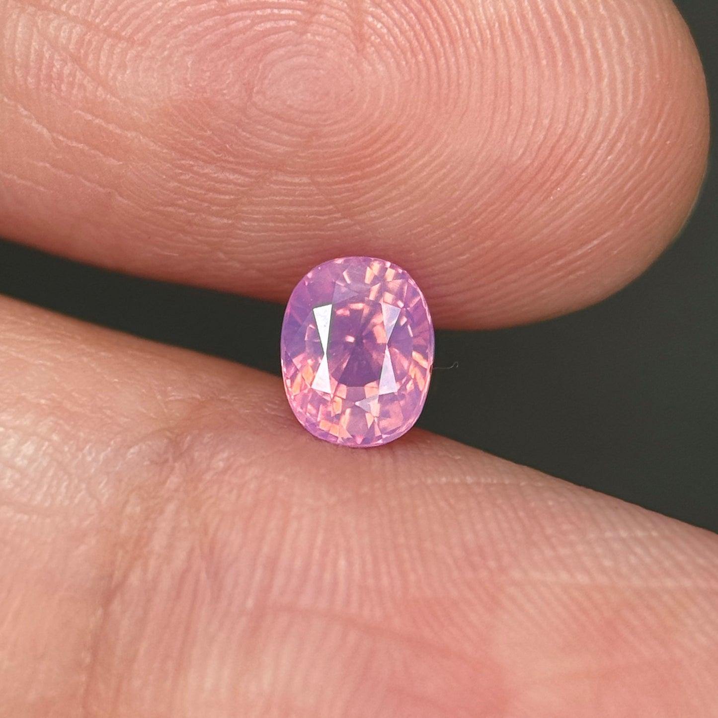0.84 ct Natural Pink Milky Sapphire Vietnam. Oval Shape. No Treatment.
