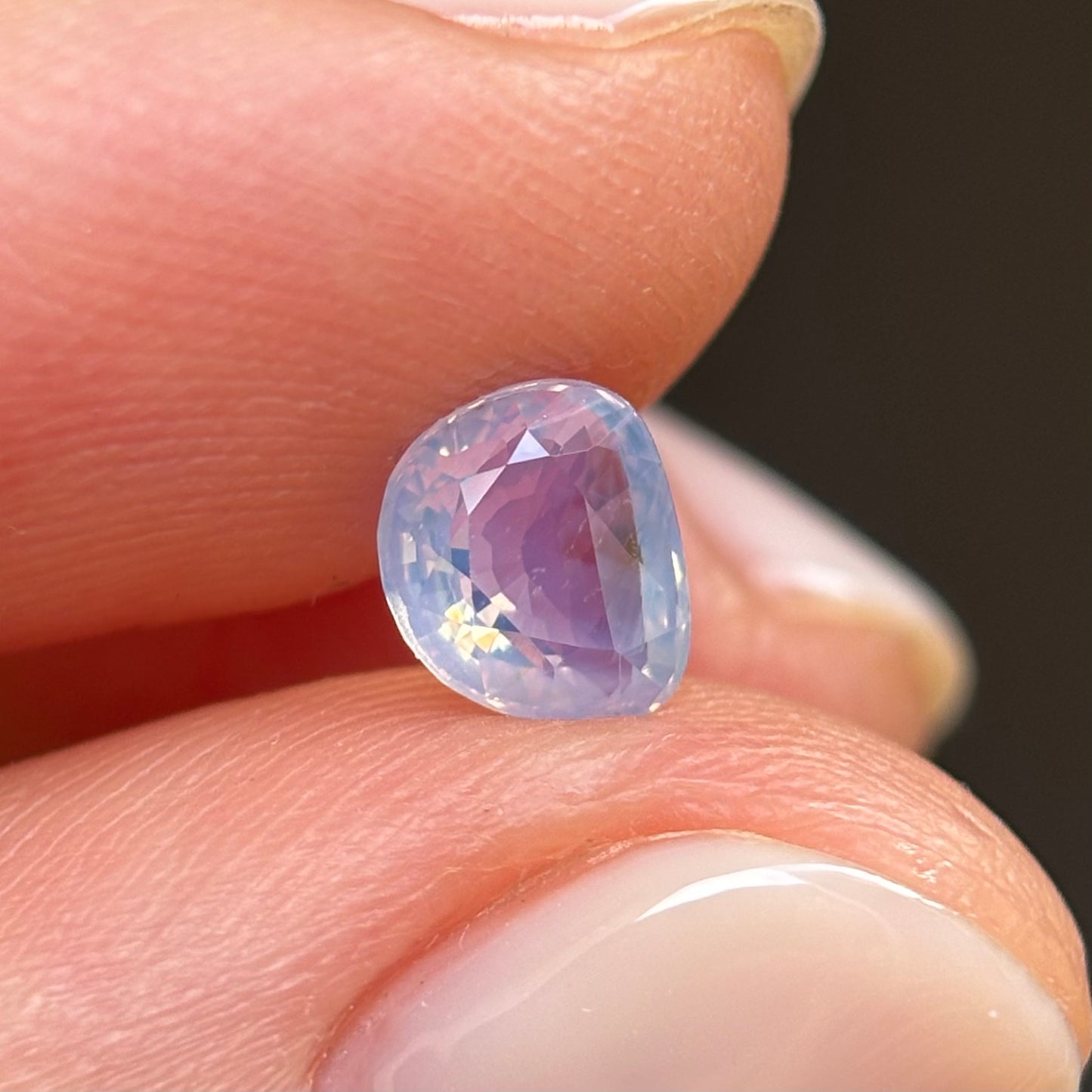 1.08ct Natural White Milky Sapphire Vietnam. No Treatment.