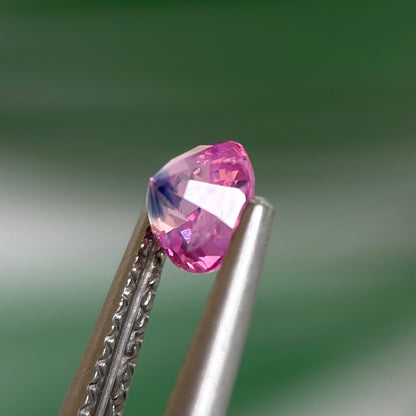 0.54 ct Natural Purplish Pink Milky Sapphire Vietnam. Cushion Shape. Unheat.