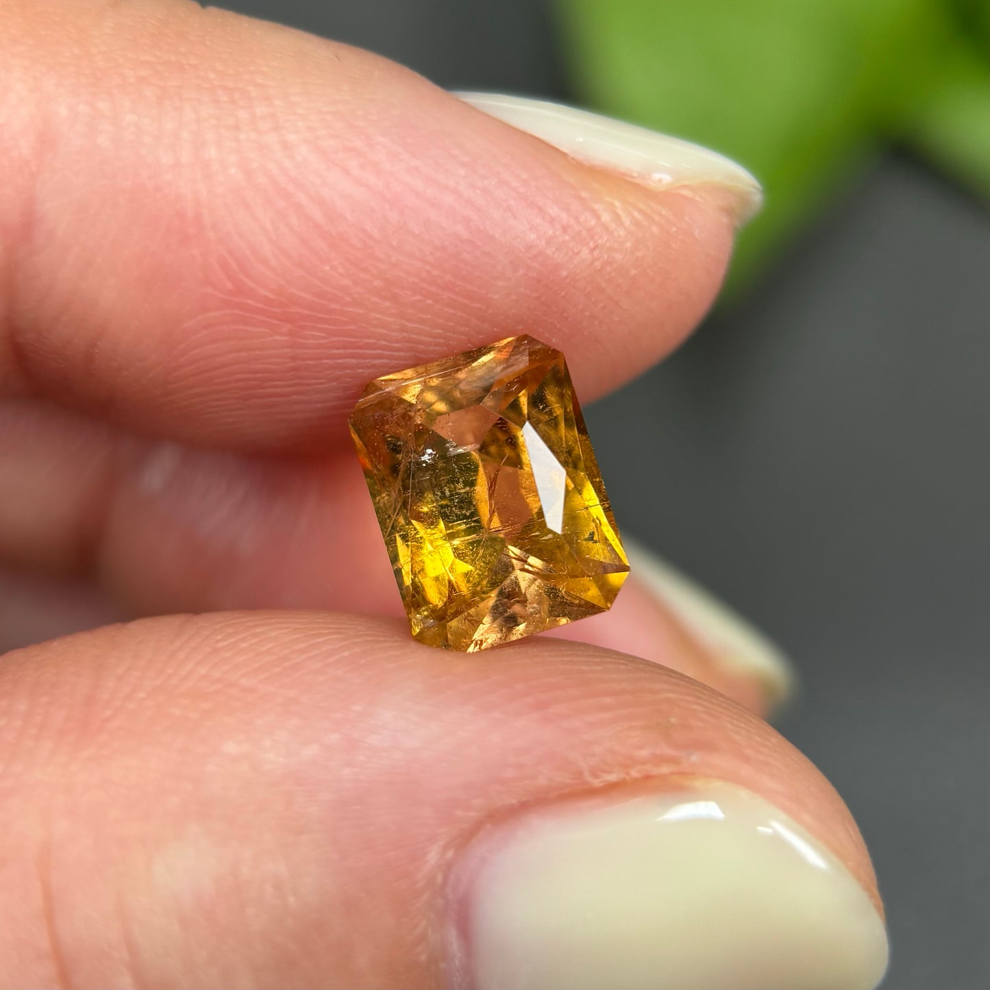 2,3ct Natural Yellow Tourmaline Vietnam. Emerald Shape. No Treatment, No Heat Tourmaline Luc Yen.