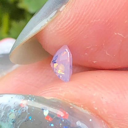 0,36ct Natural Bluish White Milky Sapphire Vietnam. Heart Shape. No Treatment Milky Sapphire Luc Yen.