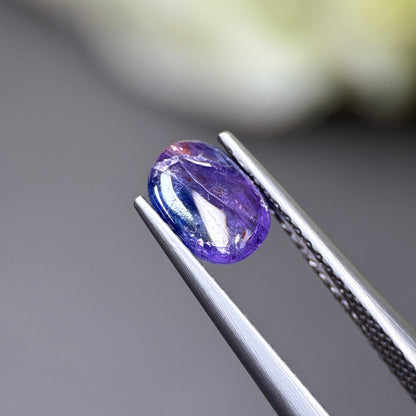 1.27ct Natural Purple-Blue Cacbochon Sapphire Viet Nam. No treatment.