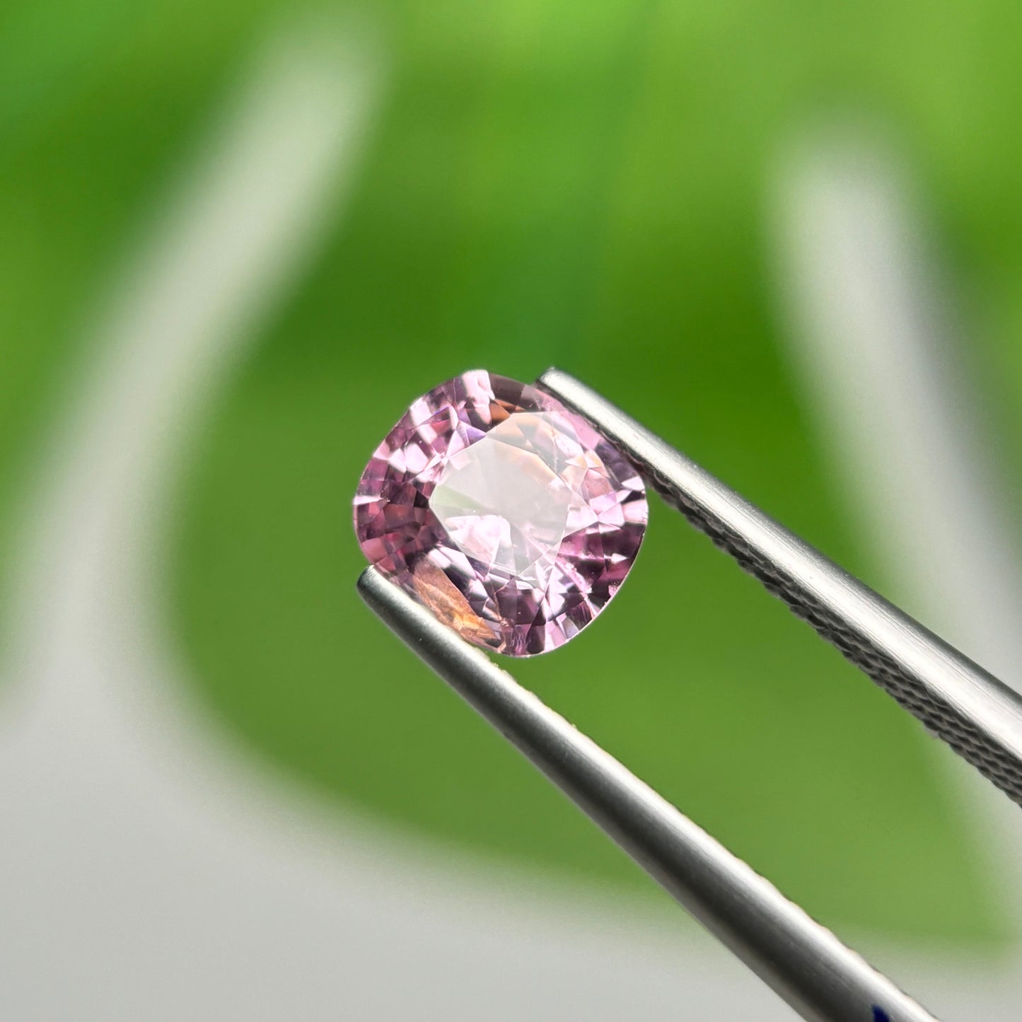 1.35ct Natural Lite Pink Spinel Vietnam. Cushion Shape.