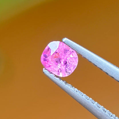 0.42 ct Natural Pink Silky Sapphire Vietnam. Cushion Shape. Unheat.