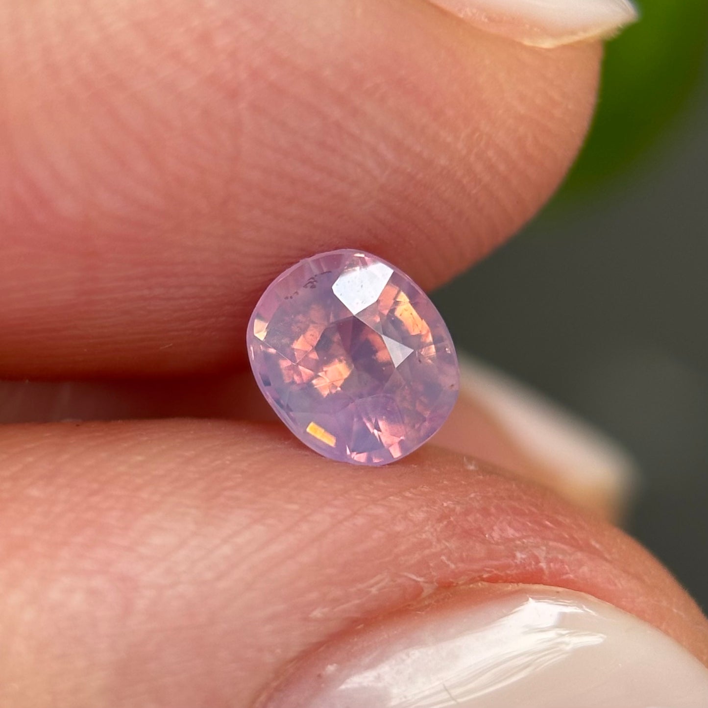 0.56 ct Natural Pink Milky Sapphire Vietnam. Cushion Shape. No Treatment.