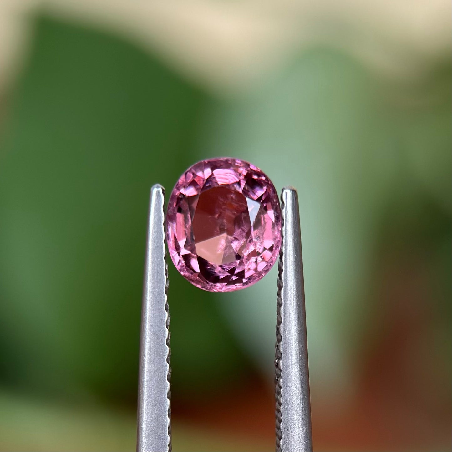1.23ct Natural Pink Spinel Vietnam. Cushion Shape.