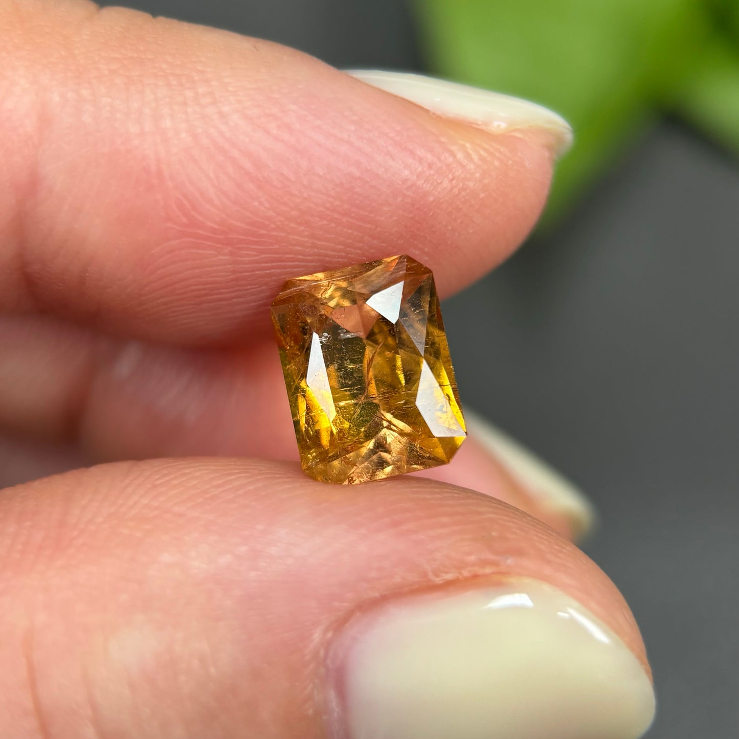 2,3ct Natural Yellow Tourmaline Vietnam. Emerald Shape. No Treatment, No Heat Tourmaline Luc Yen.