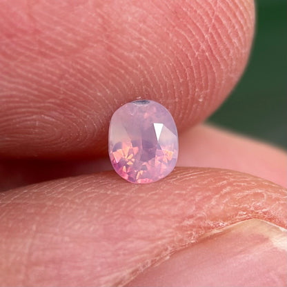 0.31ct Natural Pinkish White Milky Sapphire Vietnam. Cushion Shape. Unheat.