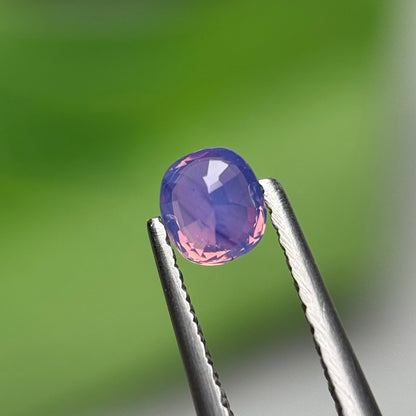 0.43 ct Natural Pinkish Purple Milky Sapphire Vietnam. Cushion Shape. No Treatment.