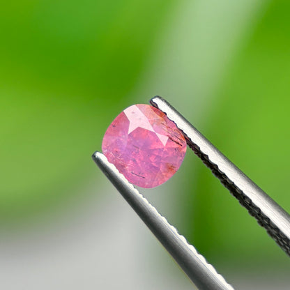 0,82ct Natural Pink Milky Sapphire Vietnam. Cushion Shape. No Treatment Milky Sapphire Luc Yen.