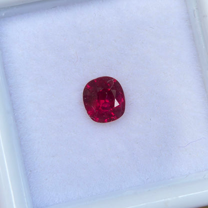 0.65 ct Natural Ruby Pigeon Blood Viet Nam. Cushion Shape. No treatment.