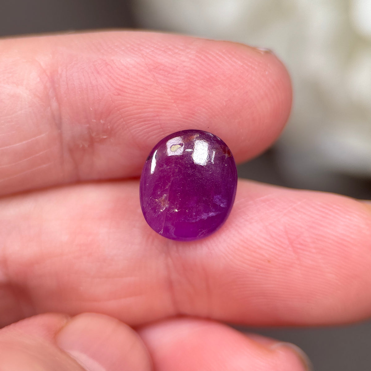 6,36ct Natural Purple Cacbochon Sapphire Viet Nam. No Treatment Sapphire Luc Yen.