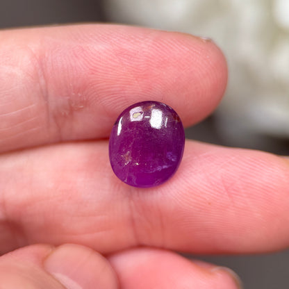 6,36ct Natural Purple Cacbochon Sapphire Viet Nam. No Treatment Sapphire Luc Yen.