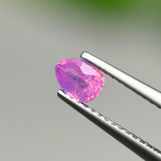 0.48 ct Natural Pink Milky Sapphire Vietnam. Pear Shape. No Treatment.