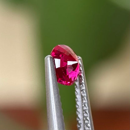 0.66 ct Natural Ruby Viet Nam. Cushion Shape. No treatment.