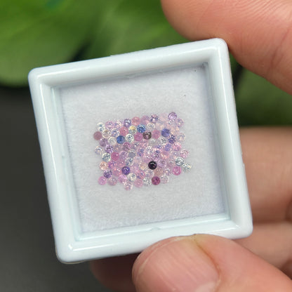 1,0ct/ 81Pcs Natural Sapphire Vietnam, Round Shape, C2 Quality, No Treatment Sapphire Luc Yen.