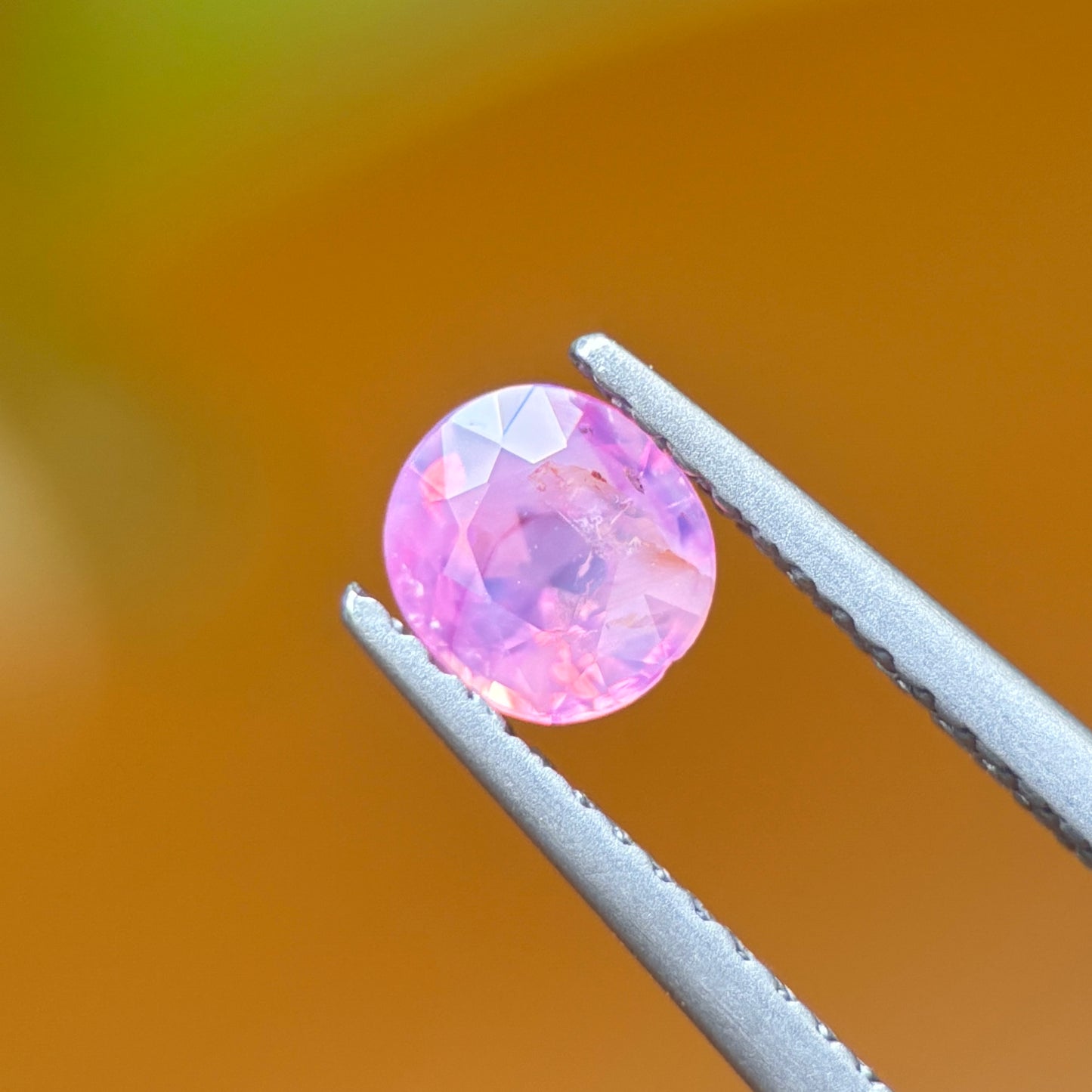 0.60 ct Natural Pink Milky Sapphire Vietnam. Oval Shape. No Treatment.
