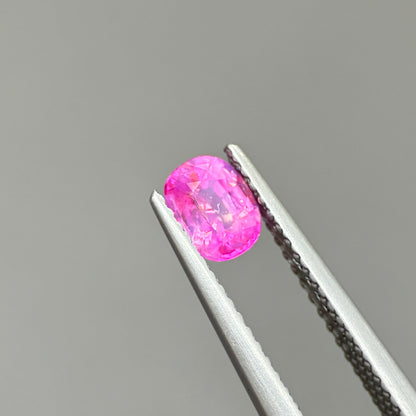 0.66ct Natural Pink Milky Sapphire Vietnam. Cushion Shape. No Treatment Milky Sapphire Luc Yen.