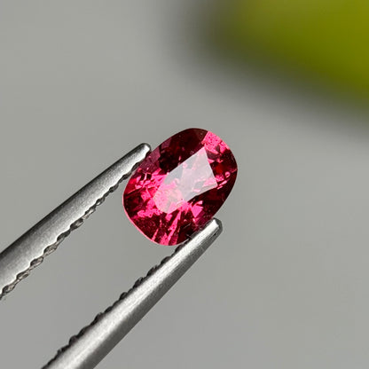 0.51 ct Natural Orangish Red Spinel Vietnam. Cushion Shape.