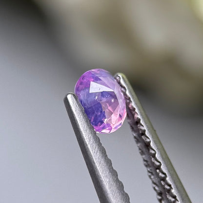 0.41ct Natural Pinkish Purple Milky Sapphire Vietnam.