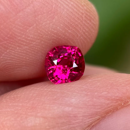 0.66 ct Natural Ruby Viet Nam. Cushion Shape. No treatment.