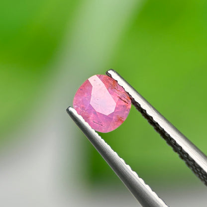 0,82ct Natural Pink Milky Sapphire Vietnam. Cushion Shape. No Treatment Milky Sapphire Luc Yen.