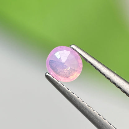 0.45 ct Natural Pink Milky Sapphire Vietnam. Cushion Shape. No Treatment.