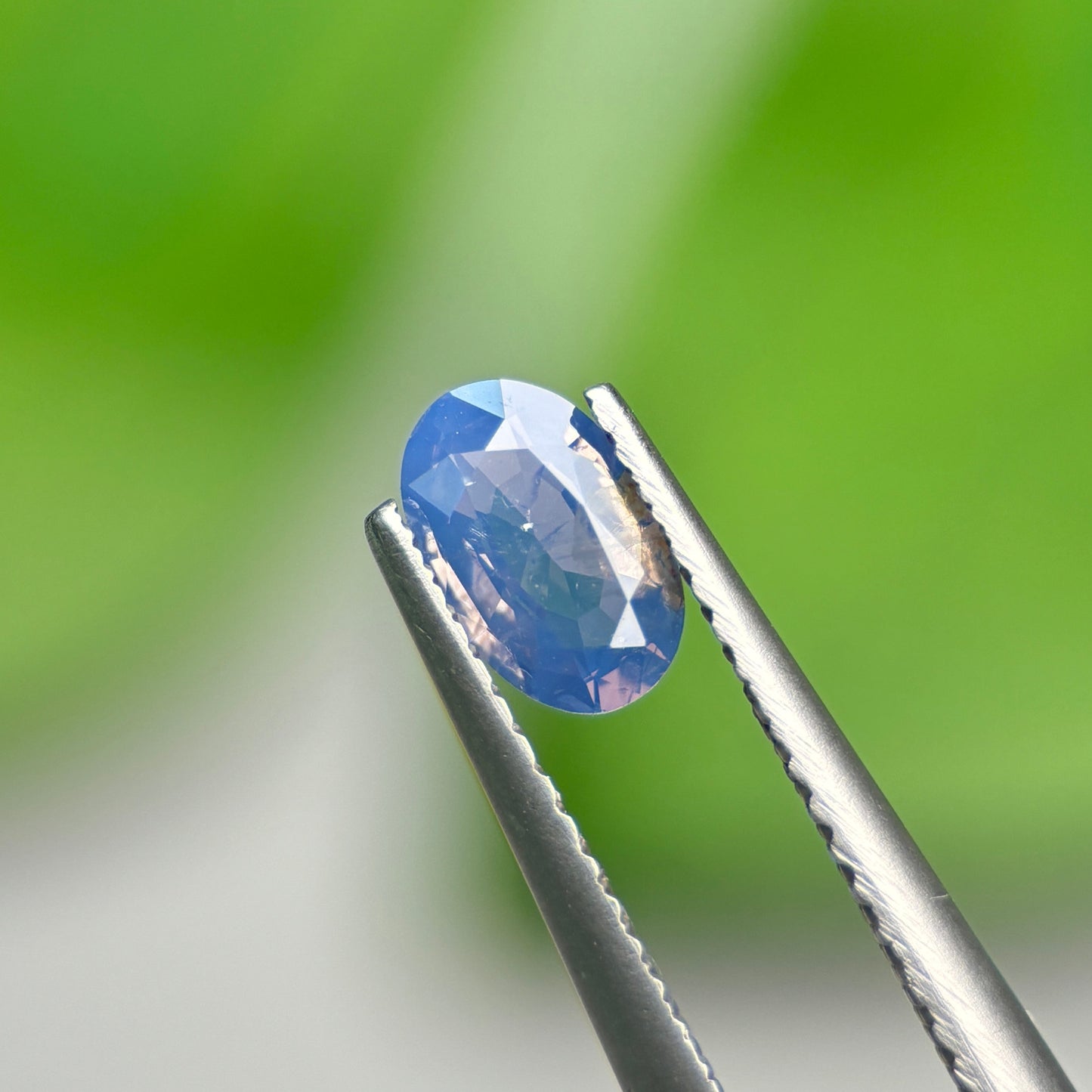 0,73ct Natural Blue Milky Sapphire Vietnam. Cushion Shape. No Treatment Milky Sapphire Luc Yen.