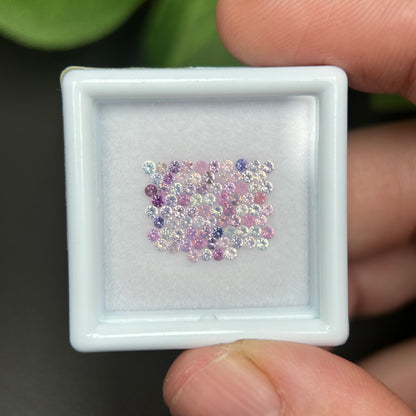1,0ct/ 80Pcs Natural Sapphire Vietnam, Round Shape, C1 Quality, No Treatment Sapphire Luc Yen.