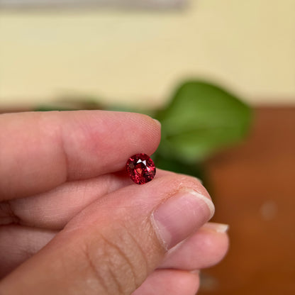 0.93ct Natural Orange-Read Spinel Vietnam. Cushion Shape.