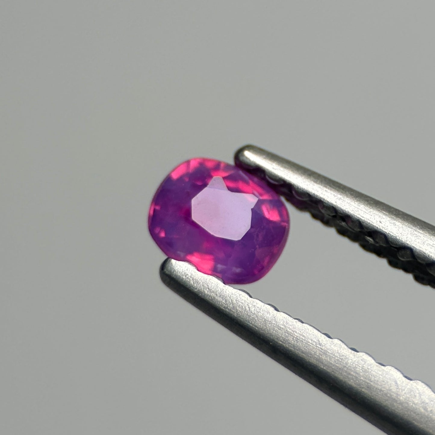 0.25 ct Natural Pinkish Purple Milky Sapphire Vietnam. Cushion Shape.