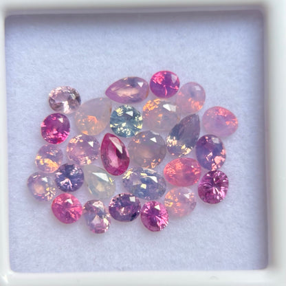 3.42 ct/ 26Pcs Natural Milky Sapphire Viet Nam. A Quality. No treatment.