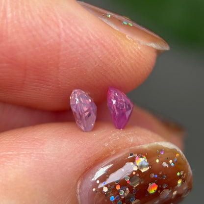 0.85/2Pcs Natural Pink Milky Sapphire Vietnam.