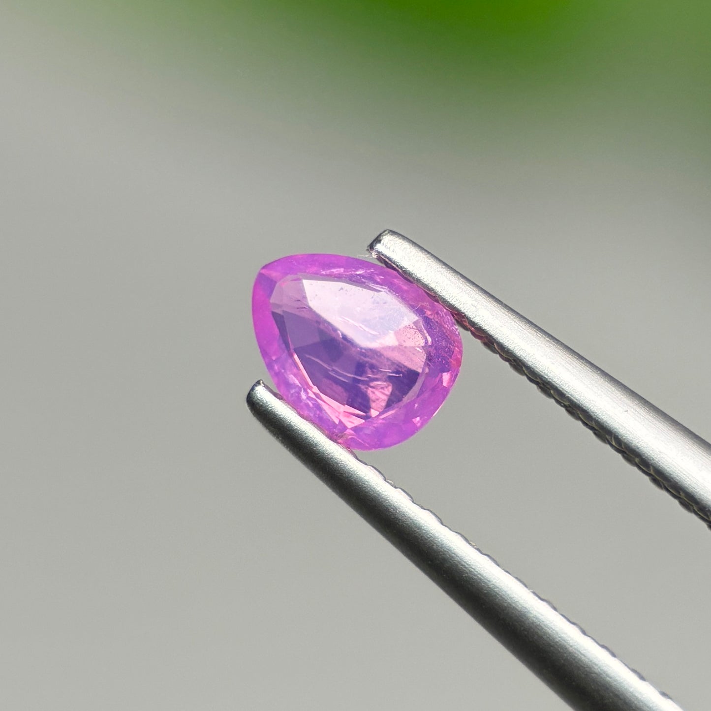0.48 ct Natural Pink Milky Sapphire Vietnam. Pear Shape. No Treatment.