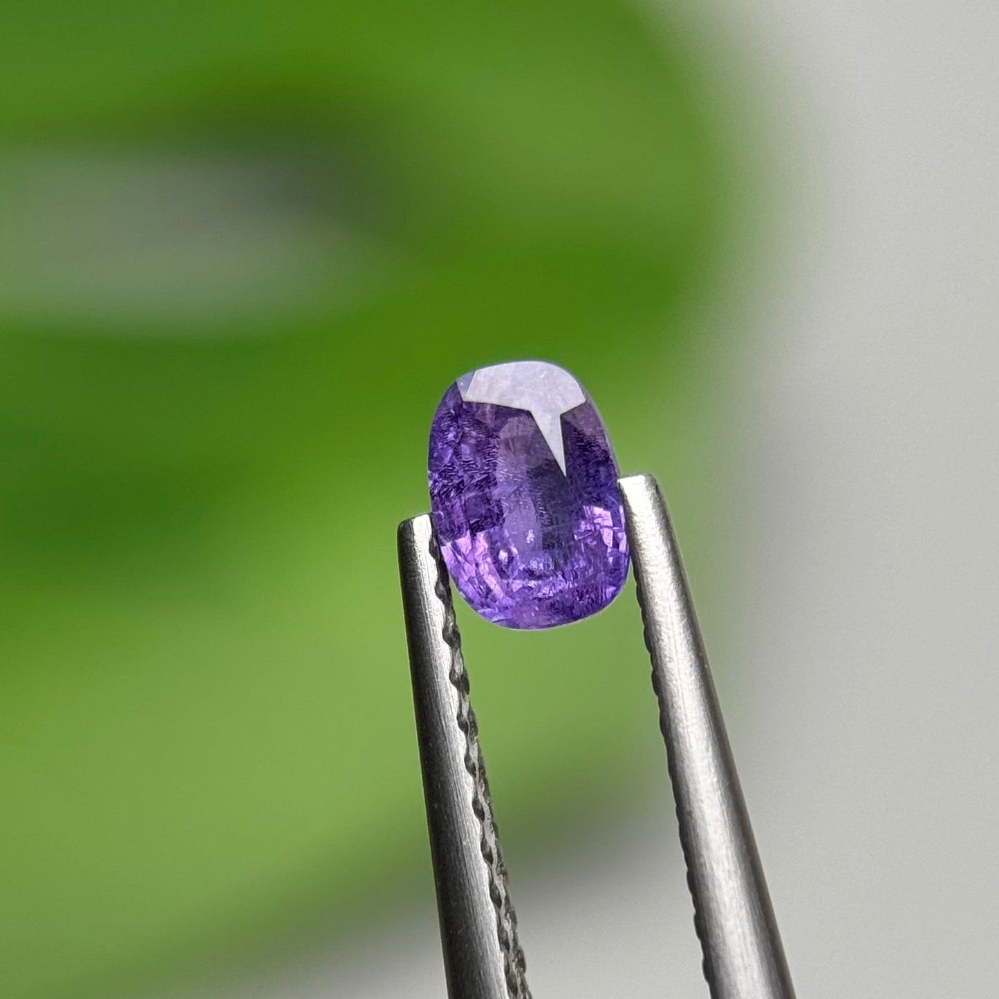 0.50 ct Natural Purple Sapphire Vietnam. Cushion Shape. No Treatment.