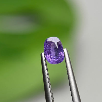 0.50 ct Natural Purple Sapphire Vietnam. Cushion Shape. No Treatment.