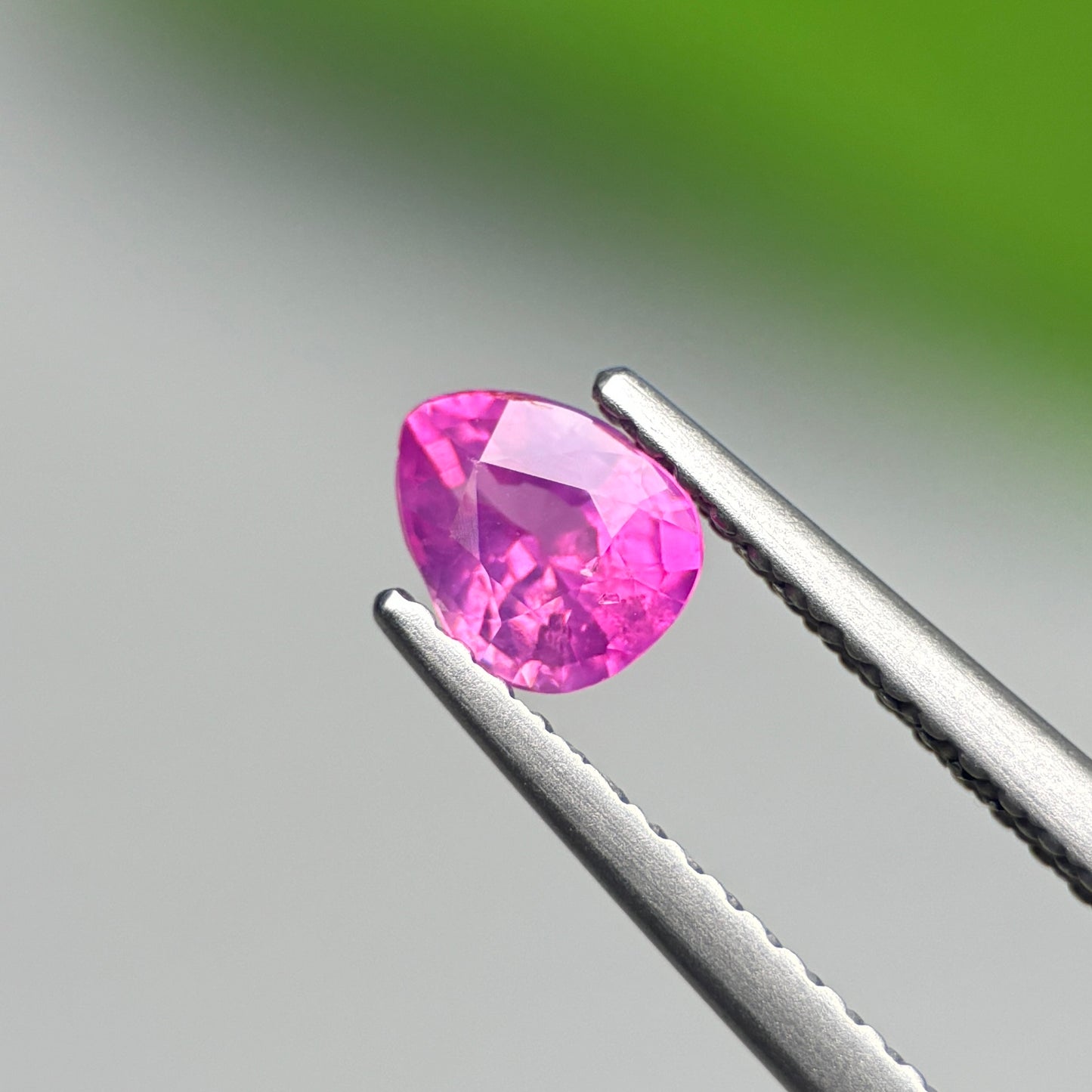 0.56 ct Natural Pink Milky Sapphire Vietnam. Pear Shape.