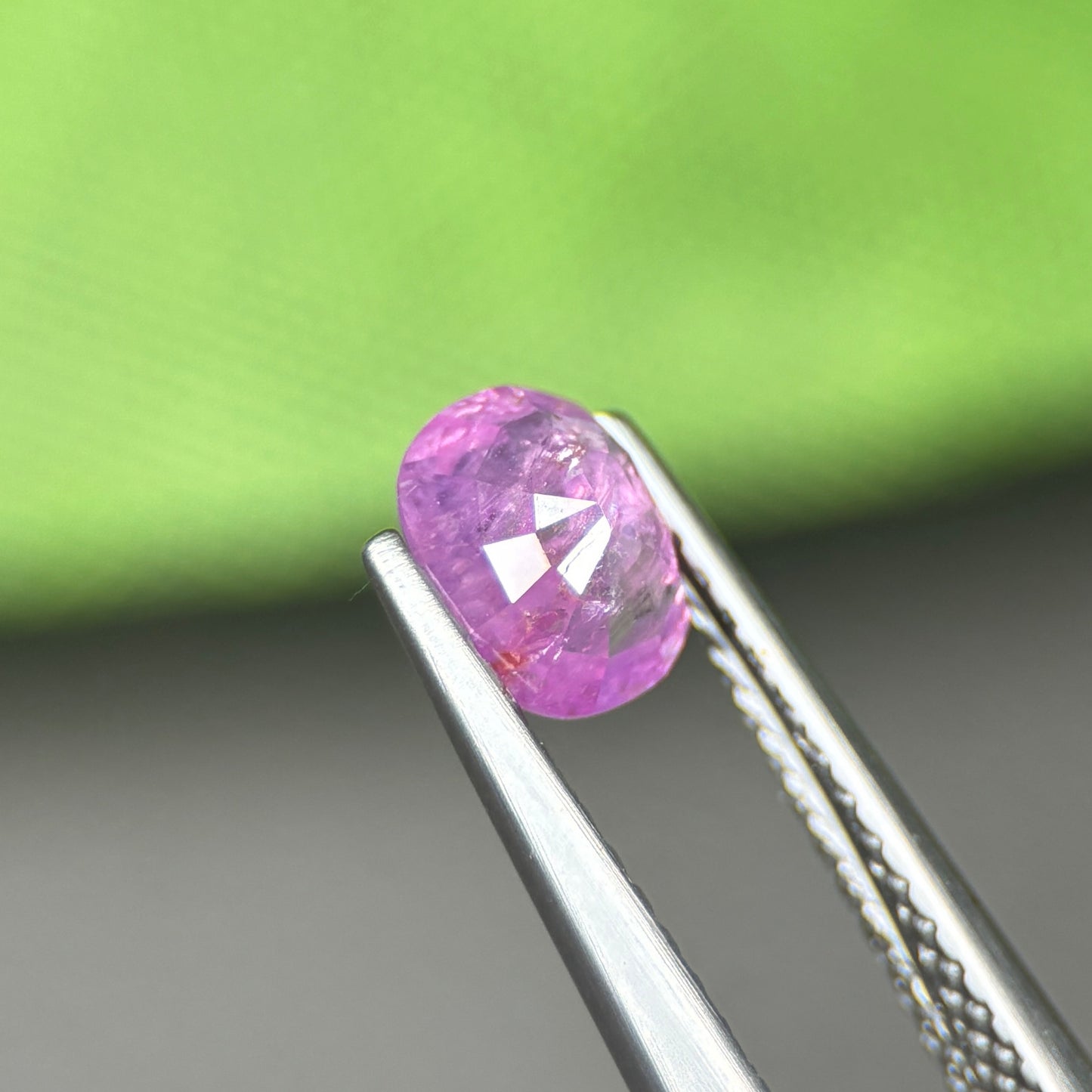 0,79ct Natural Pink Milky Sapphire Vietnam. Cushion Shape. No Treatment Milky Sapphire Luc Yen.