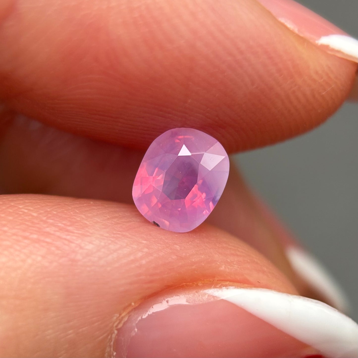 0.75ct Natural Milky Padparadscha Sapphire Vietnam