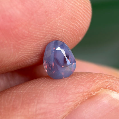 0.73 ct Natural Pinkish Prurple Milky Sapphire Vietnam. Cushion Shape. No Treatment.
