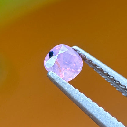 0.39 ct Natural Pinkish Purple Milky Sapphire Vietnam. Cushion Shape. Unheat.