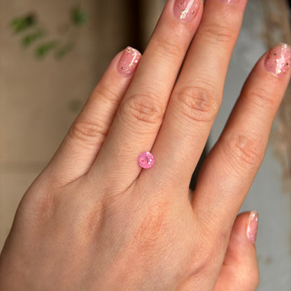 0.86ct Natural Pink Milky Sapphire Vietnam.