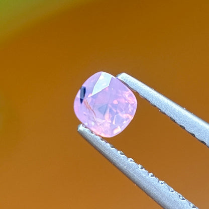 0.39 ct Natural Pinkish Purple Milky Sapphire Vietnam. Cushion Shape. Unheat.