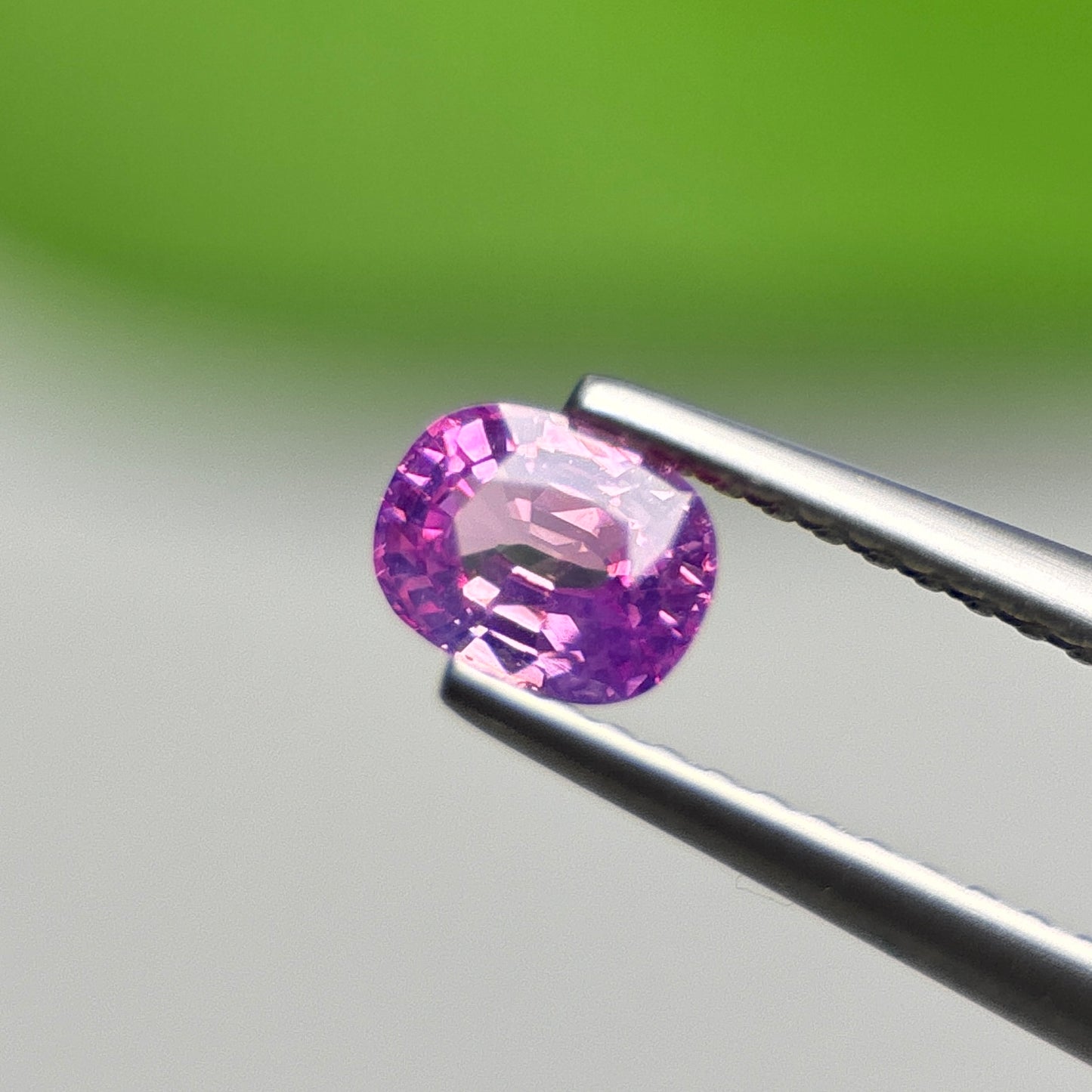 0.53 ct Natural Purplish Pink Sapphire Vietnam. Cushion Shape.